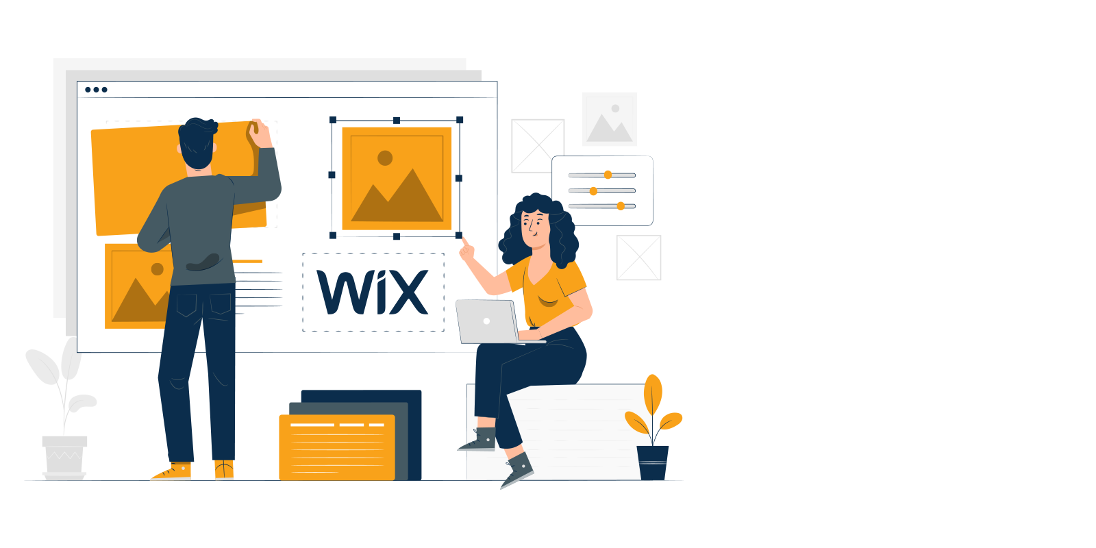 illustration for wix website design agency poole bournemouth