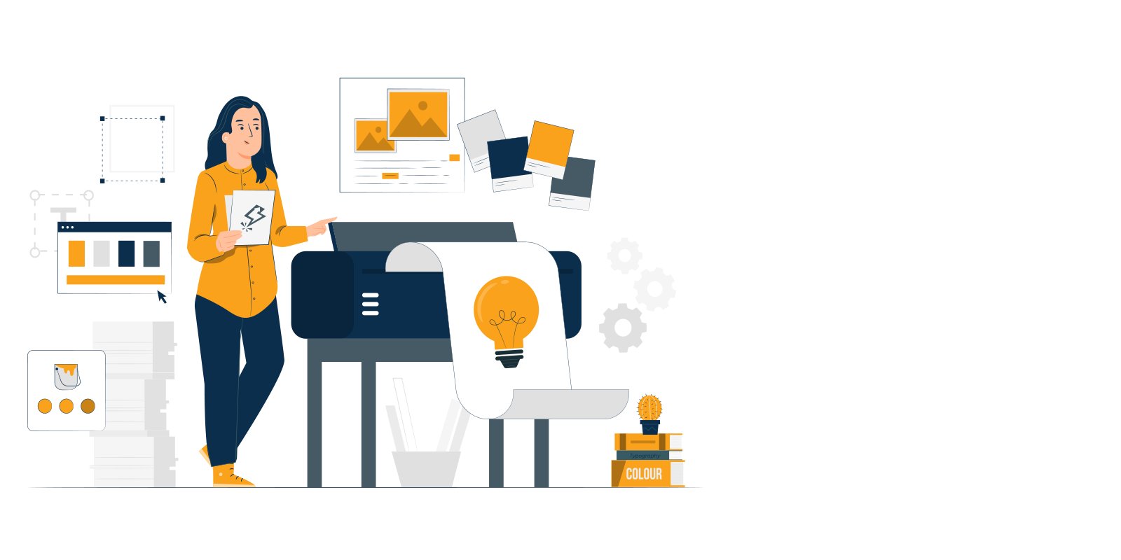 illustration for printing in poole design agency