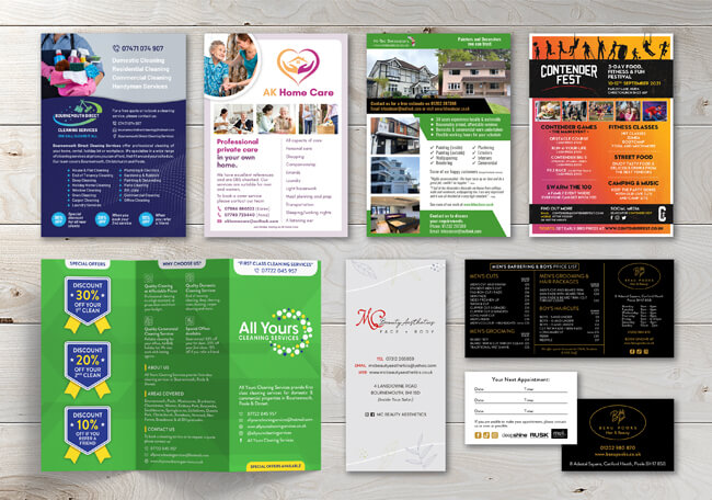 printing flyers & leaflets from design agency poole