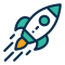rocket logo design for startup logo design