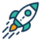 001 – startup logo design poole bournemouth rocket logo design for startup logo design